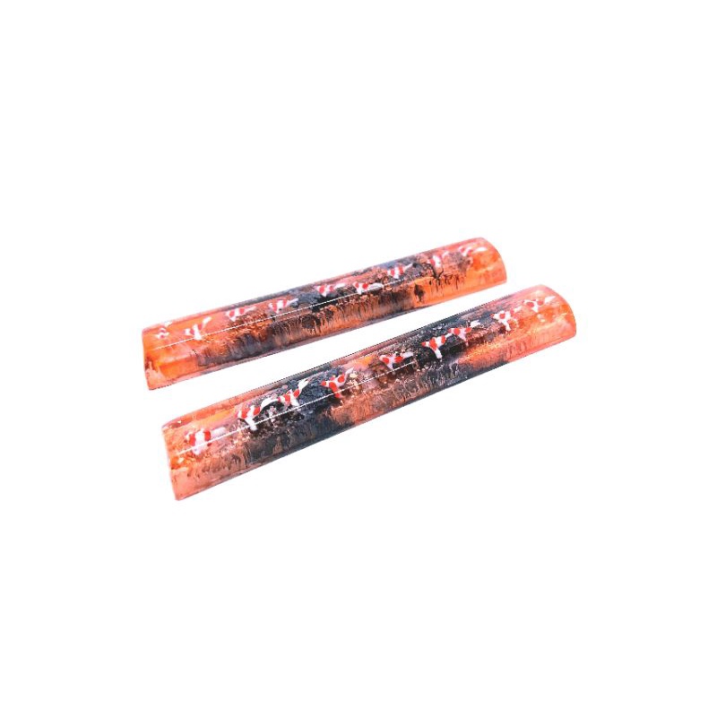 Keycap resin cá koi mini thanh space 6.25U SA tone cam đen trang trí bàn phima cơ gaming