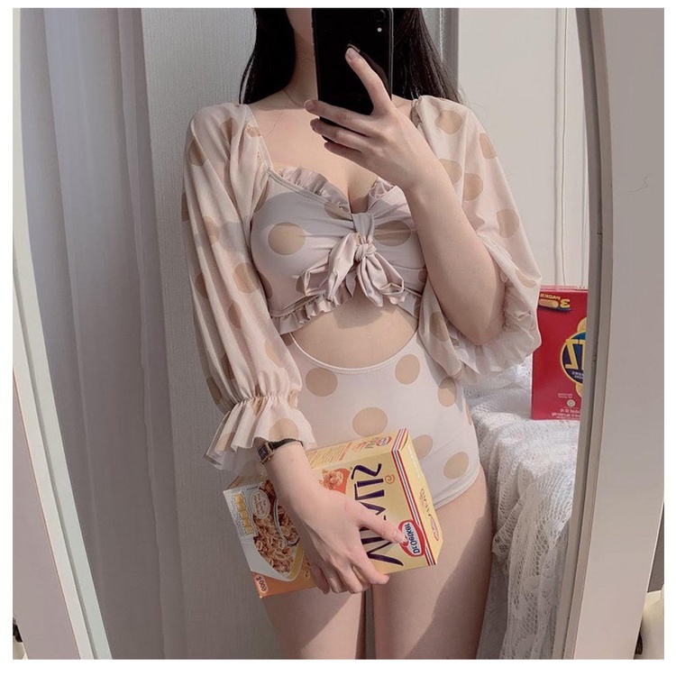 Swimsuit  M-XL Picture color Material Nylon Female Conservative Show Thin Cover Belly One Piece South Korean Style Hot Spring Fairy Fan You Swimsuit