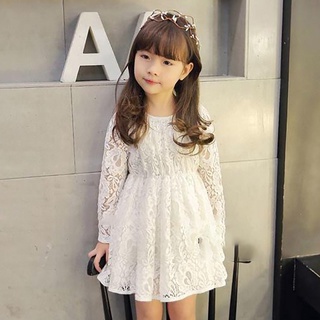 Váy cho bé, váy công chúa cho bé gái ren trắng phong cách Hàn Quốc SG33