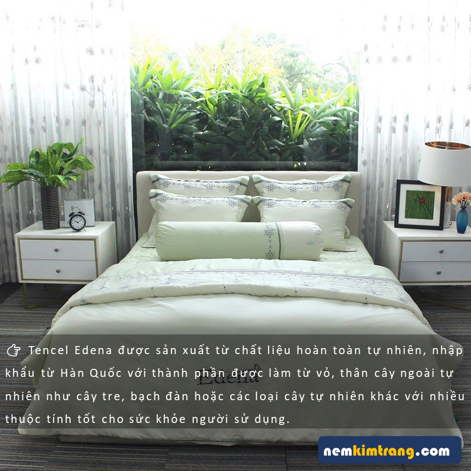 BỘ Ga  Nệm Tencel Edena Mẫu 766 CHÍNH HÃNG, CAO CẤP