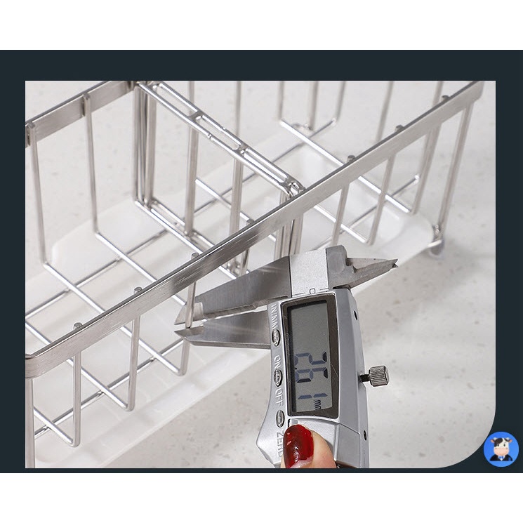 Kệ để đồ rửa chén bát, inox 304 chắc chắn, bền đẹp, có khay hứng nước thừa tiện dụng