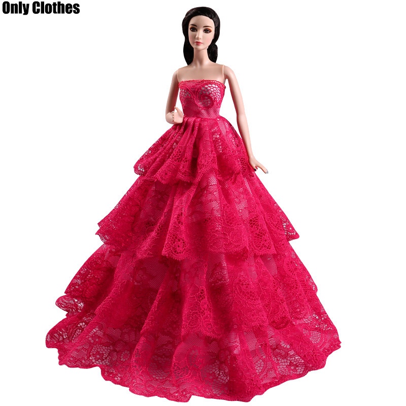 Đầm cưới đồ chơi búp bê 30cm