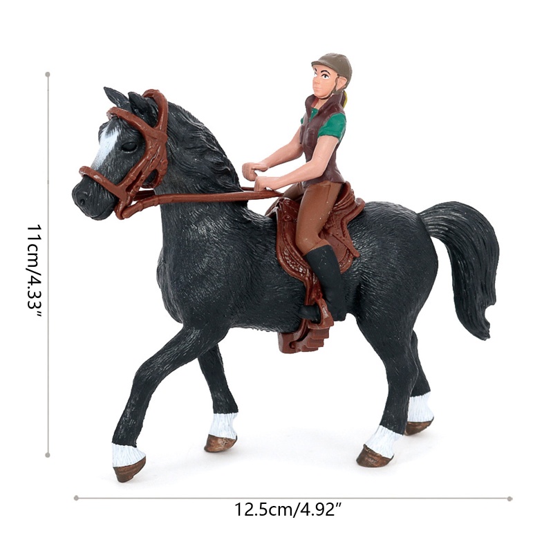 Mô Hình Tượng Chú Ngựa Jockey Horse Trong WMMB Equestrian Rider Trang Trí