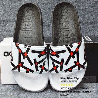 DÉP ADIDAS_SAMPLE 2019 ORIGINAL 2 MÀU ĐEN TRẮNG QUAI TRẮNG ĐỎ ĐEN