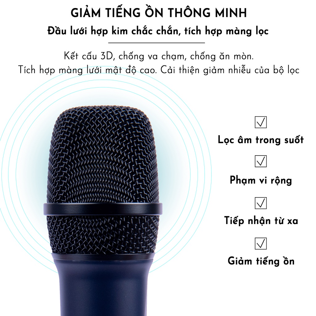 Micro karaoke không dây cao cấp JSJ W14 tích hợp màn hình led chuyên nghiệp bề mặt sử dụng công nghệ sơn tĩnh điện