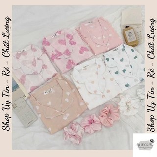 Đồ ngủ nữ bộ mặc nhà pijama cộc tay quần đùi họa tiết xinh xắn phong cách ulzzang chất liệu kate thái freesize dưới 58kg
