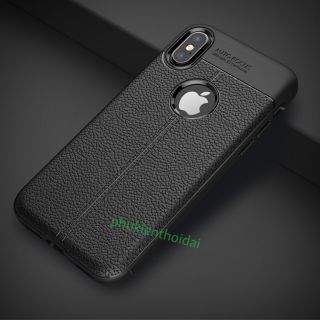 Iphone x ốp lưng chống sốc vân da cao cấp