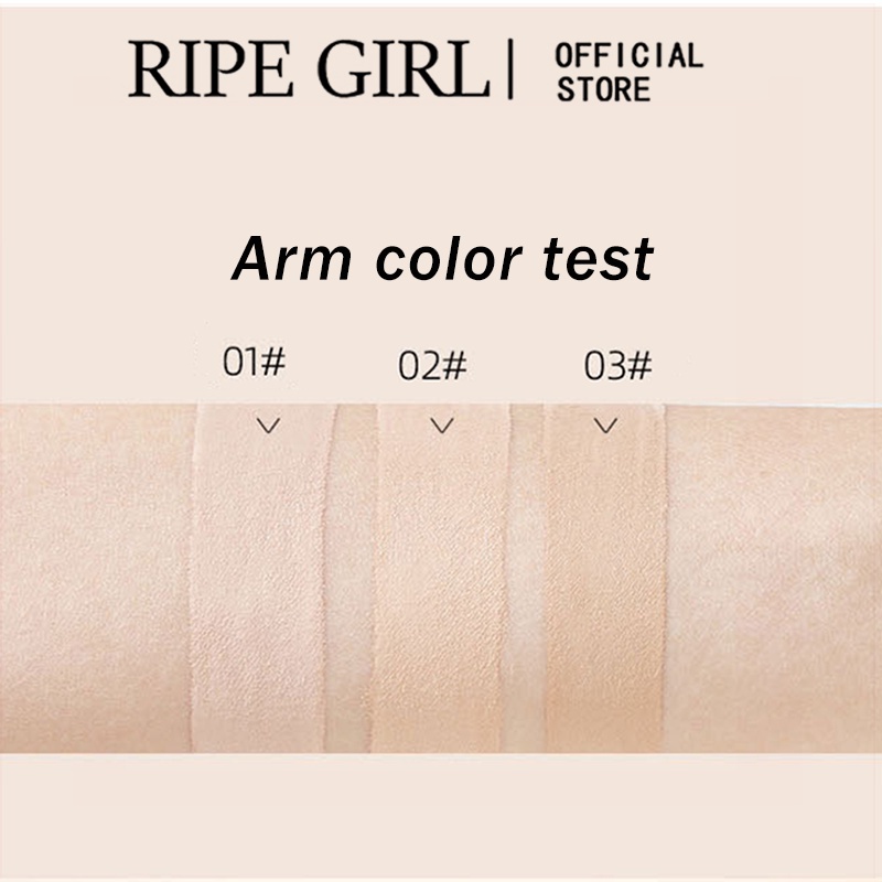 Kem nền che khuyết điểm RIPE GIRL 3 màu tùy chọn kiểm soát dầu dạng lỏng dưỡng ẩm lì thoáng khí lâu trôi mịn màng
