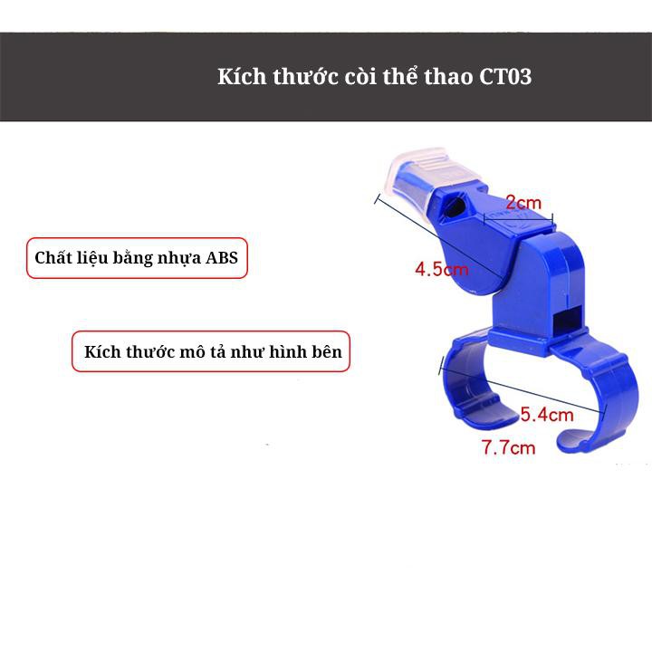 Còi trọng tài, còi huấn, còi team building bằng nhựa CT03