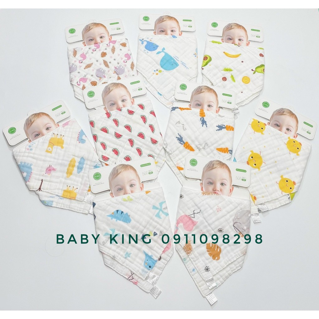 Set 2 yếm xô Aden 6 lớp 2 cúc bấm hàng đẹp cho bé/ Mẫu ngẫu nhiên