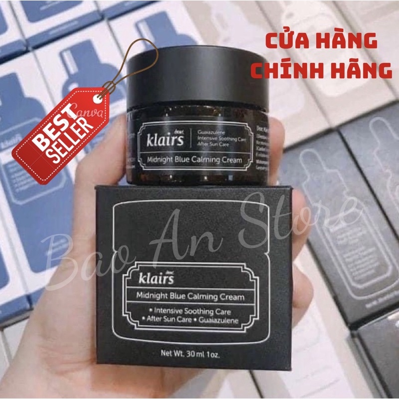 Kem dưỡng ẩm phục hồi da Klairs Midnight Blue Calming