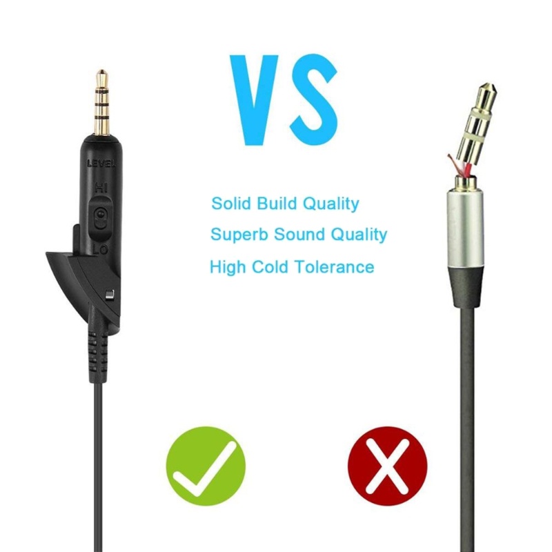 Dây Cáp Nối Dài 180cm Bằng PVC Cho Tai Nghe QC15