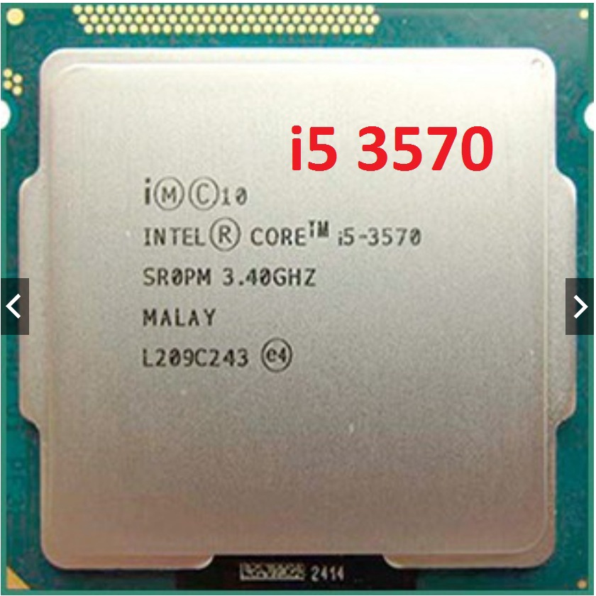 Bộ vi xử lý Chip CPU i5 3570 Socket 1155 dùng cho Main Máy tính H61 B75