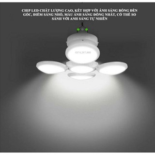 Đèn solar emergency charing lamp năng lượng mặt trời 5 bóng 4 cánh giúp tiết kiệm tiền