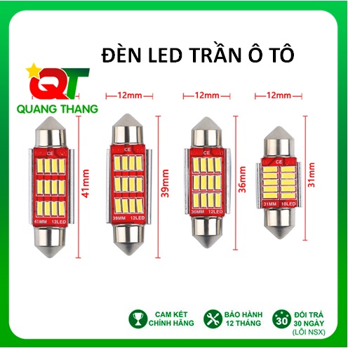 Đèn LED trần ô tô, xe hơi, full size phù hợp với các loại xe