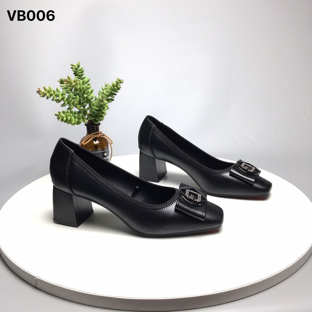 Giày công sở nữ BQ ❤️FREESHIP❤️ Giày cao gót  mũi nhọn da mềm đế 5cm VB006