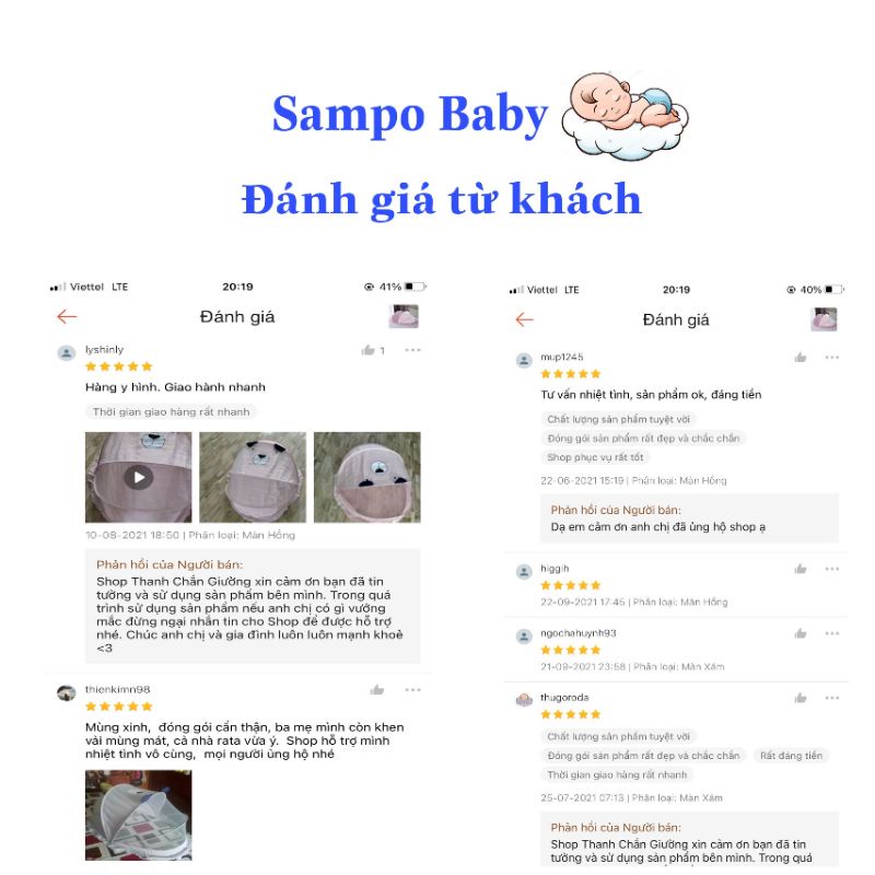 Màn Chụp Màn Ngủ Gấp Gọn Cho Bé, Chống Côn Trùng + Bảo Vệ Bé An Toàn Khi Ngủ