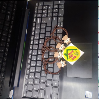Cột Tóc Dây Thun Charm Họa Tiết (dây nâu)