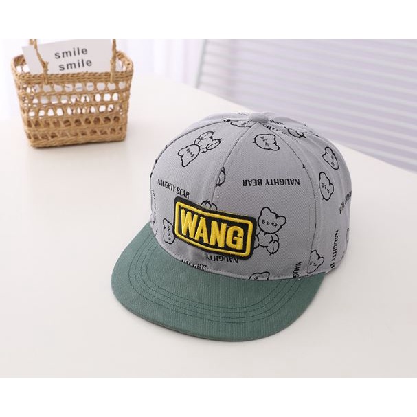 Mũ lưỡi trai thêu chữ kiểu Hiphop dễ thương cho bé 2-6 Tuổi