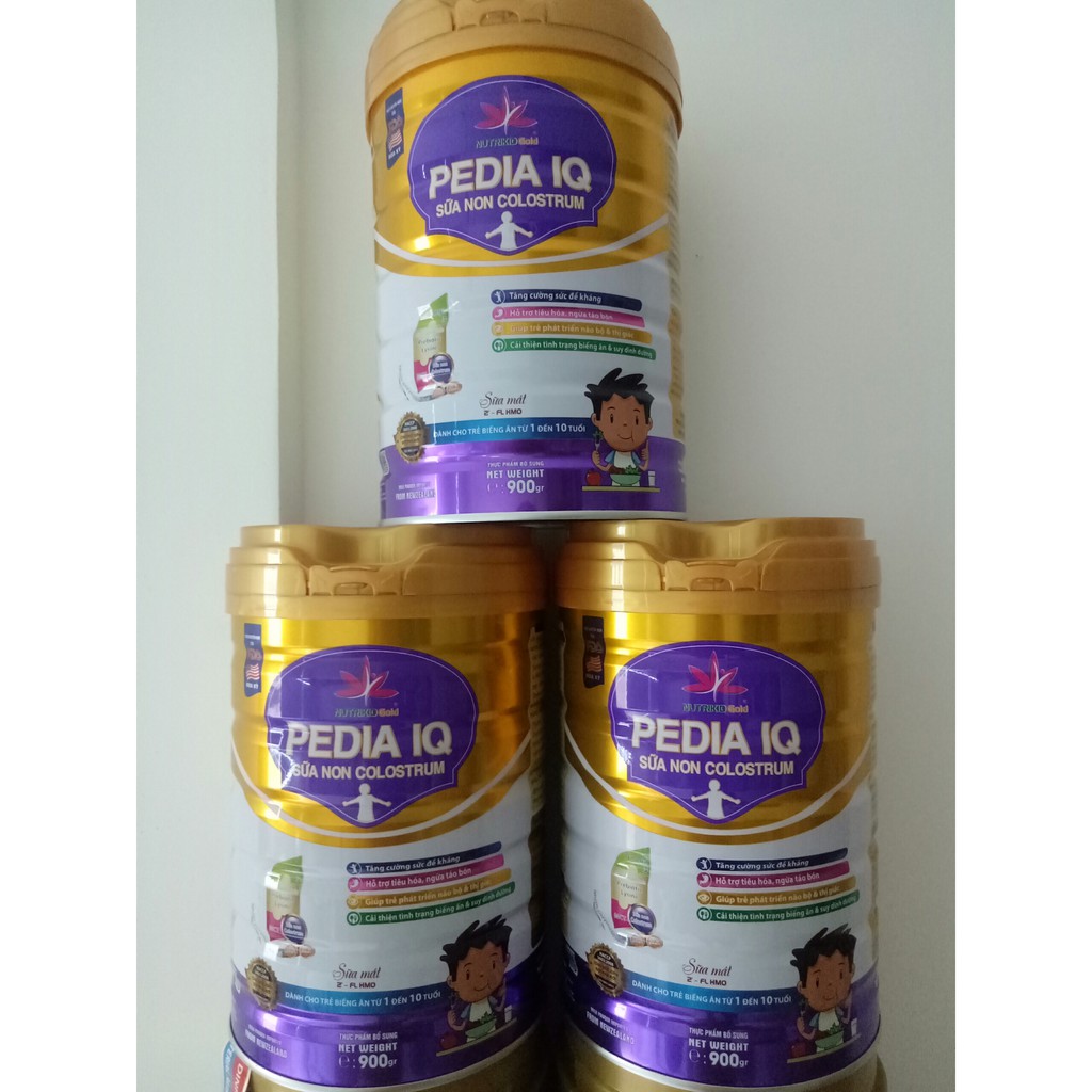 Sữa mát tăng cân Nutrikidgold Pedia IQ 900g dành cho trẻ biếng ăn, suy dinh dưỡng thấp còi, ngừa táo bón