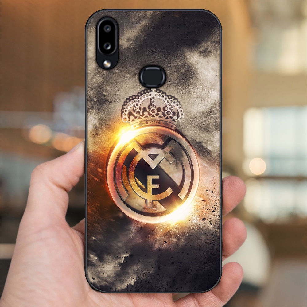Ốp lưng Samsung A10S viền đen in hình Real Madrid