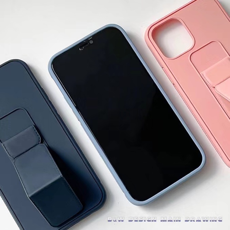 Ốp Điện Thoại Silicon Mềm Chống Trượt Hình Bầu Trời Xanh Dương / Hồng Gắn Giá Đỡ iPhone 14 13 12 Pro Max X XS Max XR 7 8 Plus