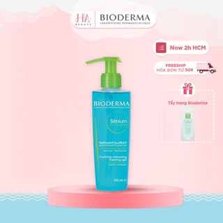 Gel rửa mặt tạo bọt cho da hỗn hợp, da dầu Bioderma Sebium Gel Moussant 200ml - HA Beauty