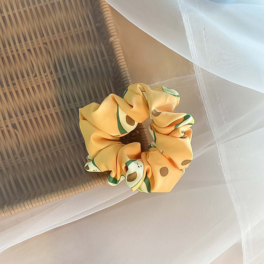 Dây buộc tóc co giãn họa tiết quả bơ xinh xắn đáng yêu cho nữ