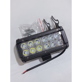 Đèn led trợ sáng 12 bóng vuông, led ánh sáng trắng điện 12V