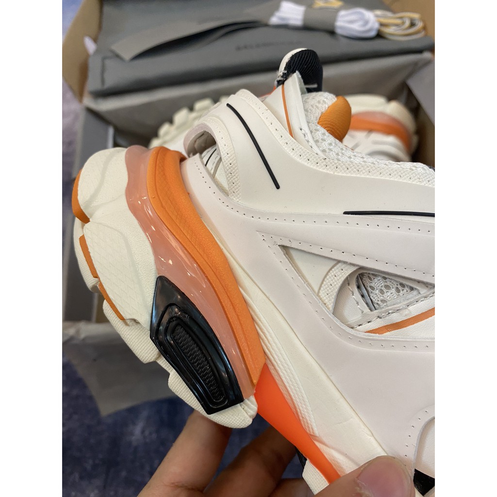 [MyGSneaker] Giày Balen Track trắng cam bản tiêu chuẩn