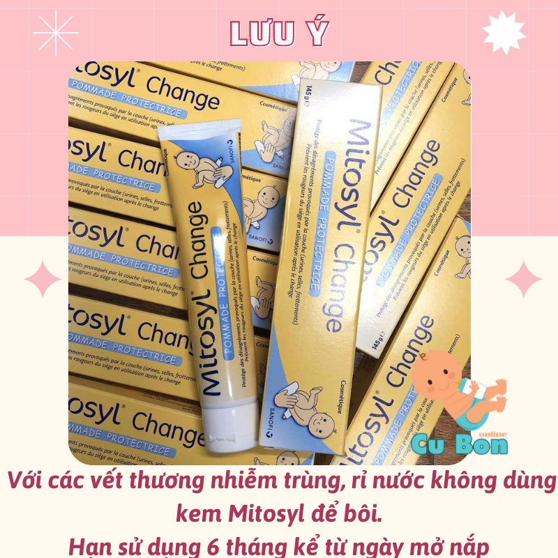 Kem đa năng Mitosyl Change của Pháp 145g cho bé hay hăm tã côn trùng cắn chống sẹo thâm hiệu quả rõ rệt cho cả người lớn