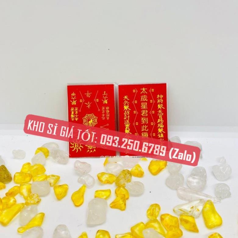 Thẻ Thái Tuế - Phù Thái Tuế Ép Plastic, Vật Phẩm Thái Tuế 7x5cm