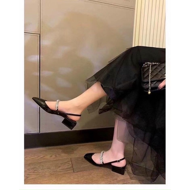 Sandal đế bệt bít Jimmy mũi quai đá hàng cao cấp fullbox