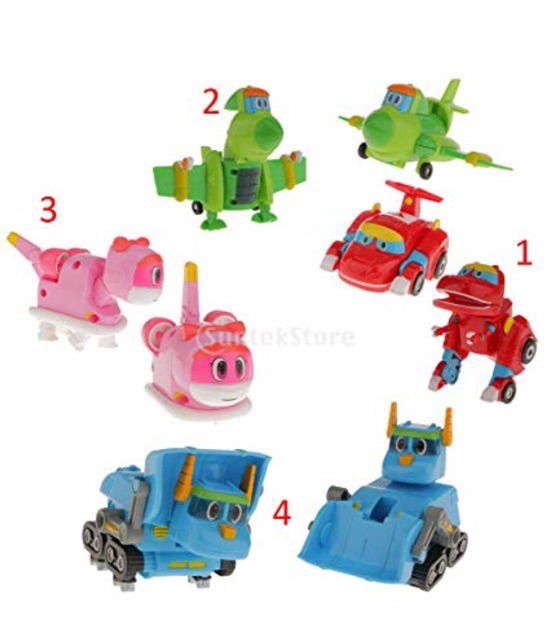 } Bộ 4 con Biệt đội siêu khủng long biến hình Gogo Dino