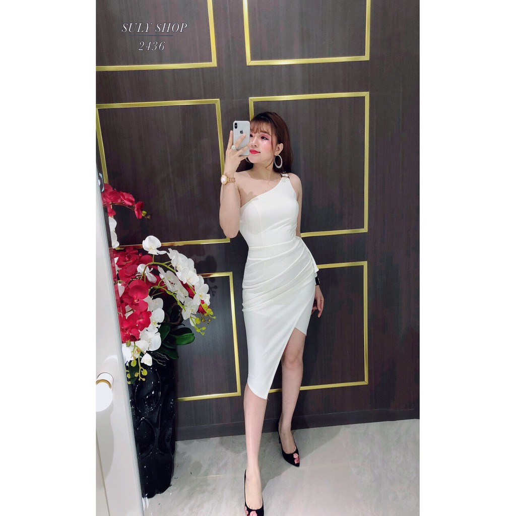 (Top bán chạy ) Đầm1 dây body xẻ tà hàng thiết kế cao cấp HOT 2020