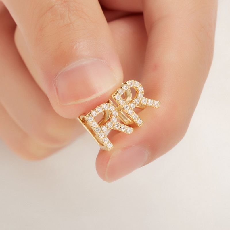 Bông Tai 26 Chữ Cái Đính Đá Thời Trang Nữ Tính