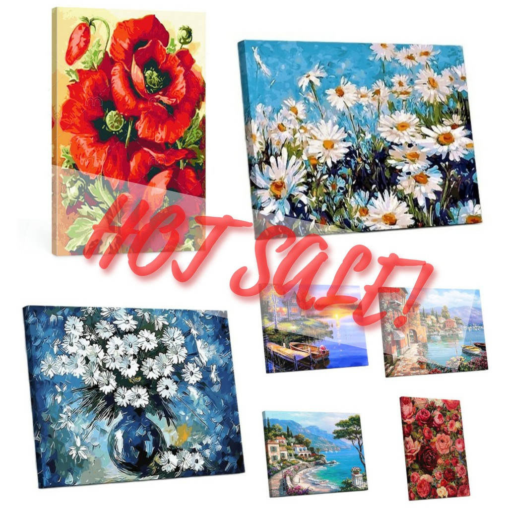 Tranh sơn dầu số hóa có khung 40x50cm nhiều mẫu SALE tuyển chọn | BigBuy360 - bigbuy360.vn