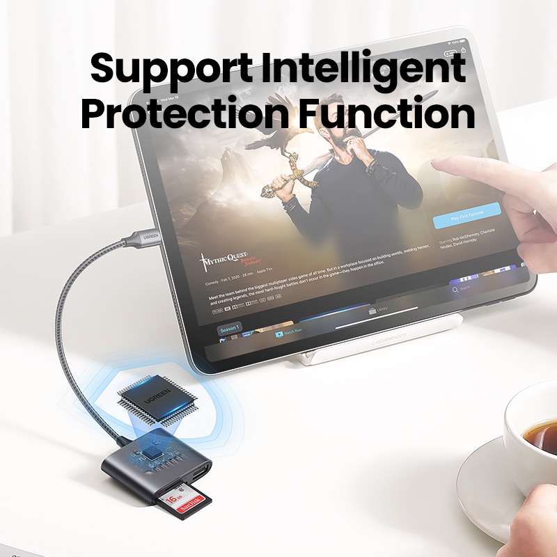 Ugreen Đầu Đọc Thẻ Nhớ USB SD Micro SD TF Cho Laptop