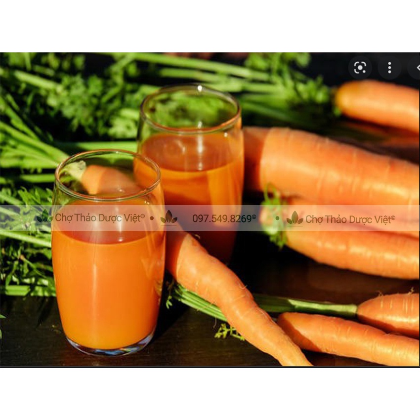Bột cà rốt nguyên chất sấy lạnh 500g ( Bột ăn dặm cải thiện thị lực, giúp mắt sáng khỏe)- Chợ Thảo Dược Việt