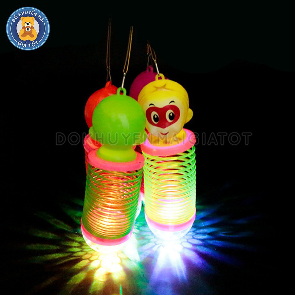 [LHai] Lồng đèn lò xo đèn Led hình chú khỉ nhiều màu cho bé yêu - Đồ khuyến mãi giá tốt