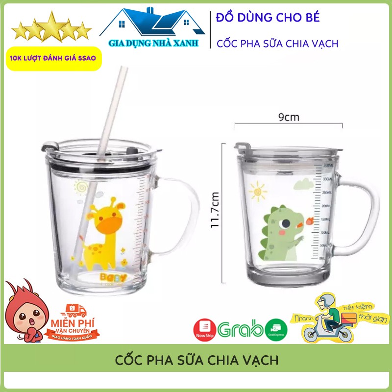 Cốc Pha Sữa, Cốc Giữ Nhiệt Pha Sữa Cho Bé Có Vạch Chia Tỉ Lệ, Kèm Lắp Và Ống Hút Tiện Dụng Cho Bé, Giữ Nhiệt Tốt