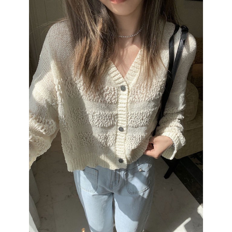Áo Khoác Cardigan Dệt Kim Mỏng Chống Nắng Thời Trang Mùa Thu Cho Nữ