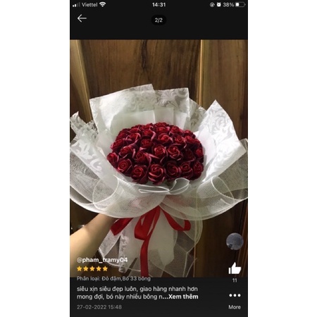 Bó hoa sáp 20,30 bông siêu chảnh