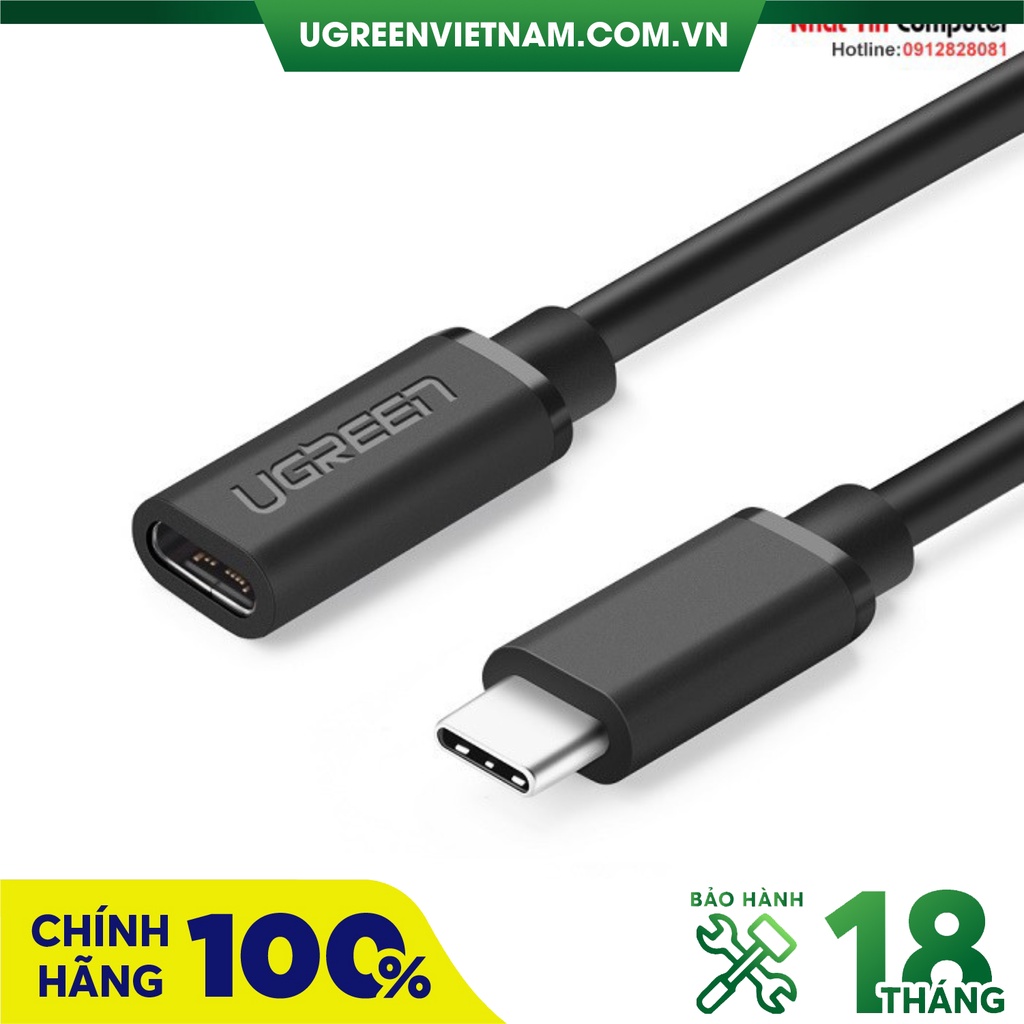 Cáp nối dài USB Type-C (Male/Female) dài 0,5m chính hãng Ugreen 40574 cao cấp