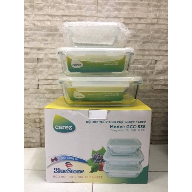 Hộp thủy tinh Carez GCC538
