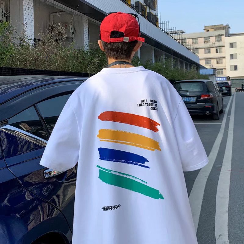 Áo Thun Ngắn Tay Form Rộng Phong Cách Năng Động Trẻ Trung Dành Cho Nam