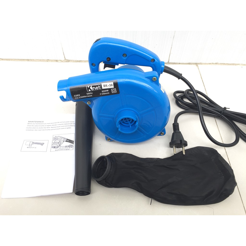 Máy thổi bụi Knet BK-38 Xanh công suất 700w (có hút phụ) - Chính hãng