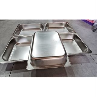 BỘ 5 Khay inox đựng thực phẩm GN 1/2X6,5 KHÔNG NẮP