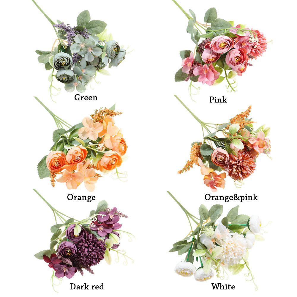 KUNHEV Hoa Mẫu Đơn Giả Bằng Lụa Dùng Trang Trí Nhà Cửa / Tiệc Cưới Phong Cách Retro