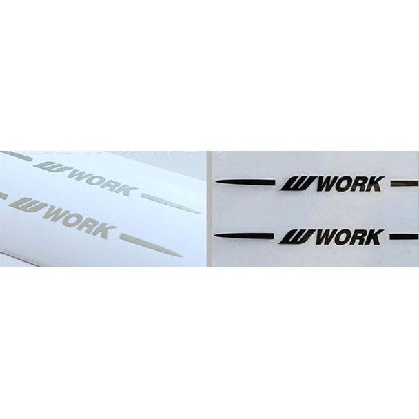 phụ kiện ô tô - Decal Chữ W Work Dán Trang Trí Lazang ô Tô Ms-202